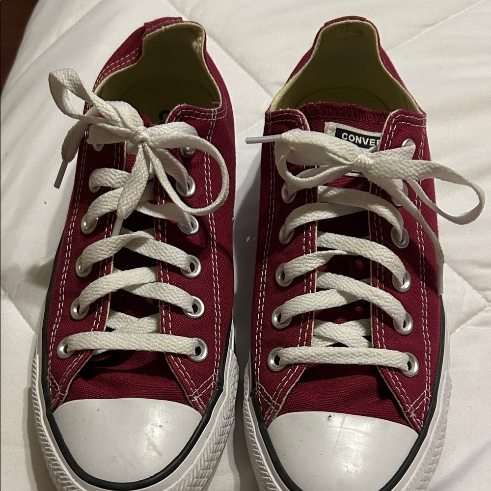 Converse Burgundy Canvas Shoes